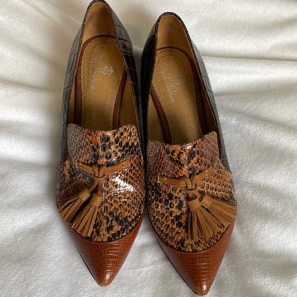 Brooks Brothers Shoes - Brooks Brothers snake python heels